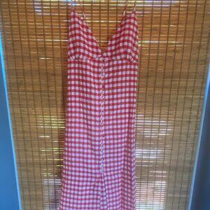 Zara Red Gingham Dress